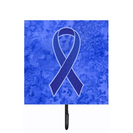 Jensendistributionservices 4.25 W x 7 H In. Dark Blue Ribbon for Colon Cancer Awareness Leash or Key Holder MI2088584